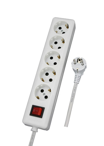 5Way socket with cable with switch